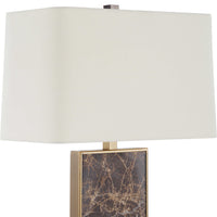 Isabella Brown Marble & Gold Lamp