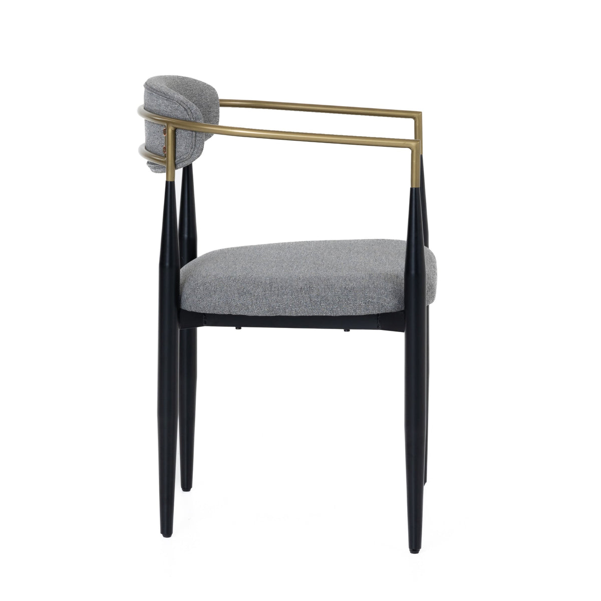 Nicole Medium Grey/Gold & Black Dining Chair
