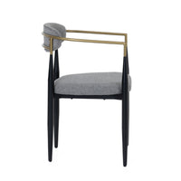 Nicole Medium Grey/Gold & Black Dining Chair