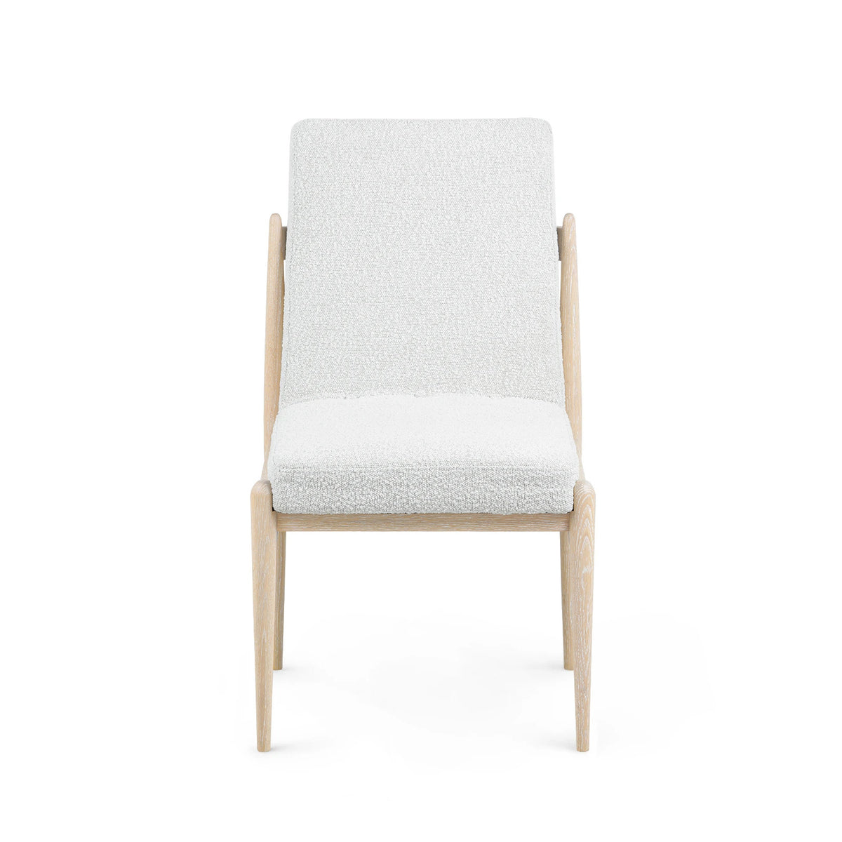 Georgia Woven Textured Boucle & Oak Sand Side Chair (Set of 2)