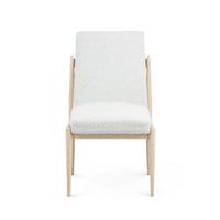 Georgia Woven Textured Boucle & Oak Sand Side Chair (Set of 2)