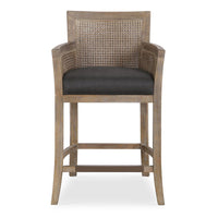Ennis Dark Grey & Antique Bronze Counter Chair