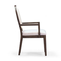 Lunaris Dark Brown and Beige Dining Armchair