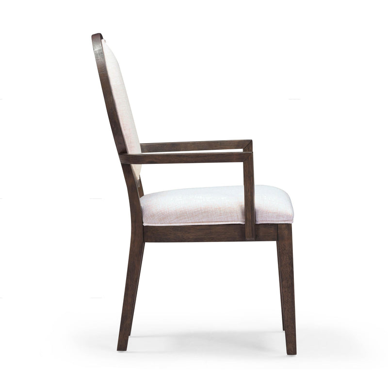 Lunaris Dark Brown and Beige Dining Armchair
