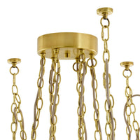 Ova 38.5" Antique Brass Multi-Drop Chandelier