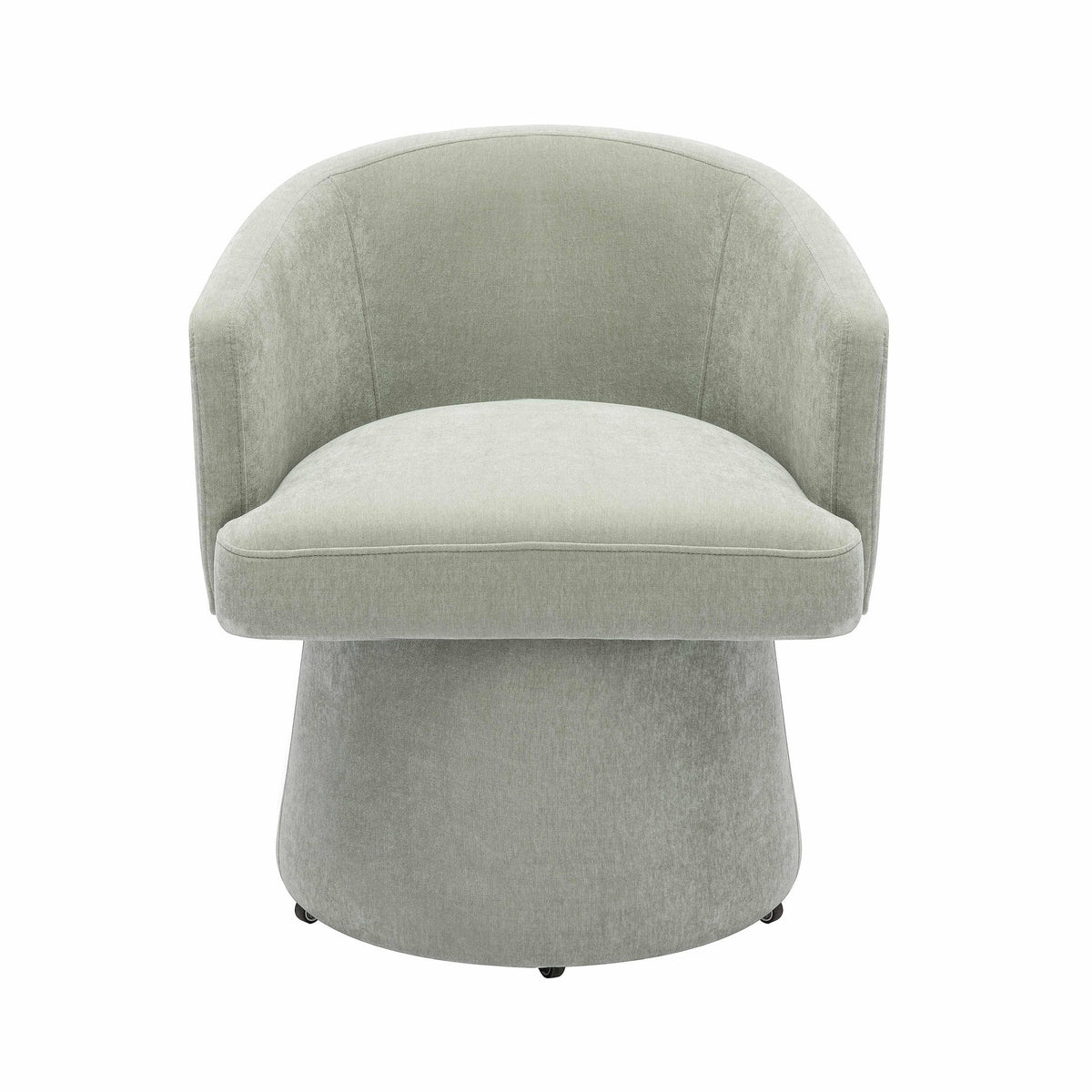 Nest Light Green Upcycled Chenille Rolling Desk Chair