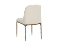 Nestor Cream Performance Fabric & Antique Brass Dining Chair (Set of 2)
