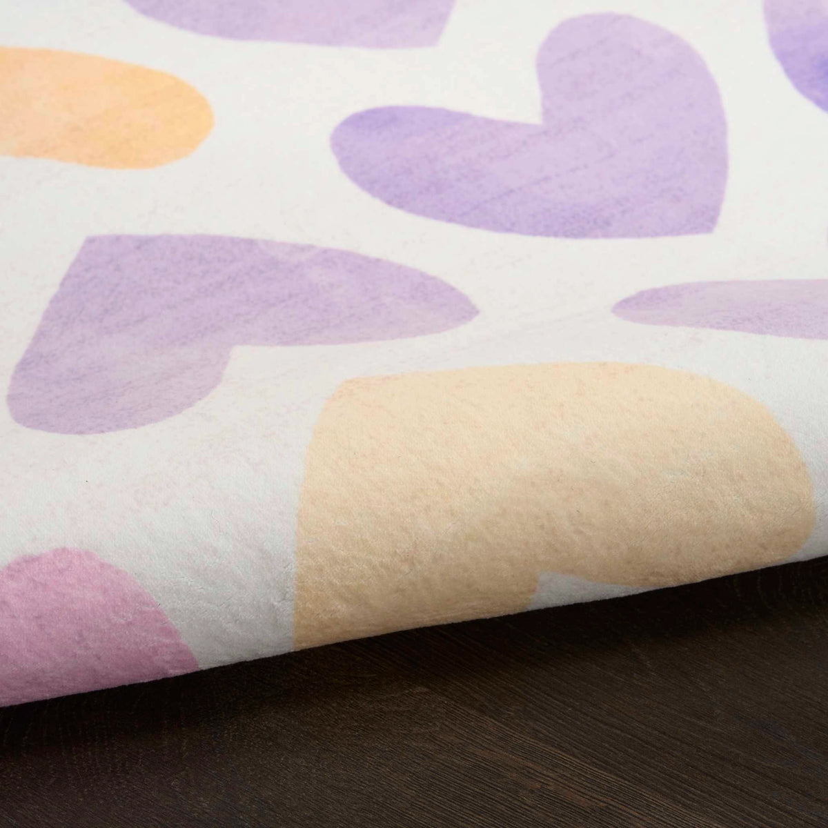 Pastel Multicolour Hearts Area Rug