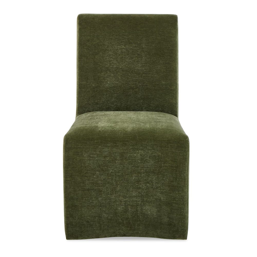Eleanor Green Velvet With Casters Dining Chair