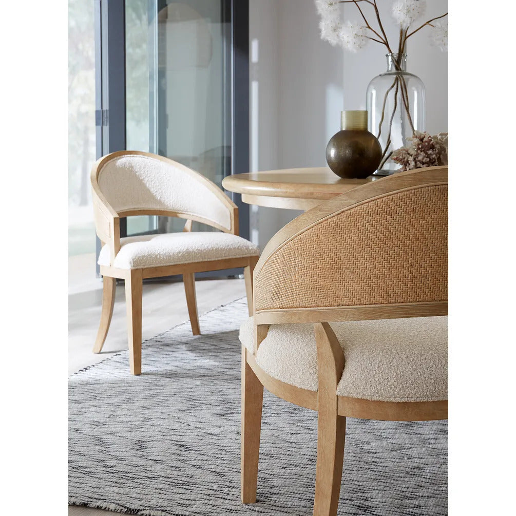 Nolita Natural & Cream Cane Barrel Back Chair