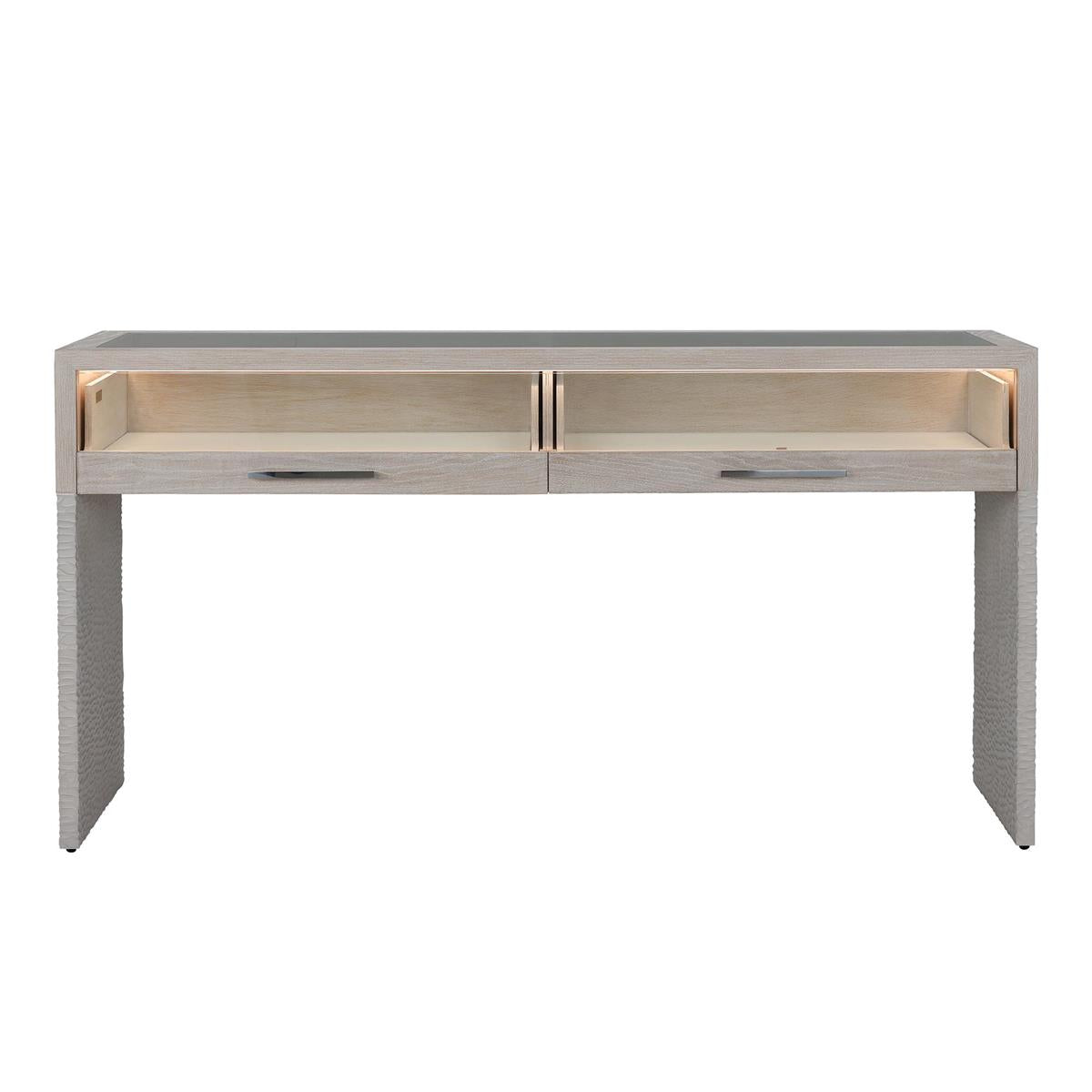 Tatum 71" Two-Drawer Lighted Console Table
