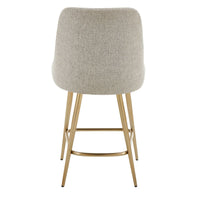 Wellington Taupe & Brushed Gold Counter Stool