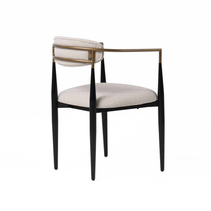 Nicole Medium Grey/Gold & Black Dining Chair