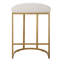 Crystal Cream Performance & Brass Counter Stool
