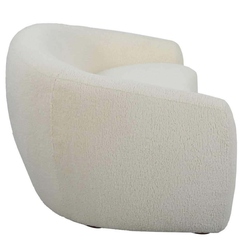 Eesha 90" Luxurious Off-White Faux Shearling Sofa