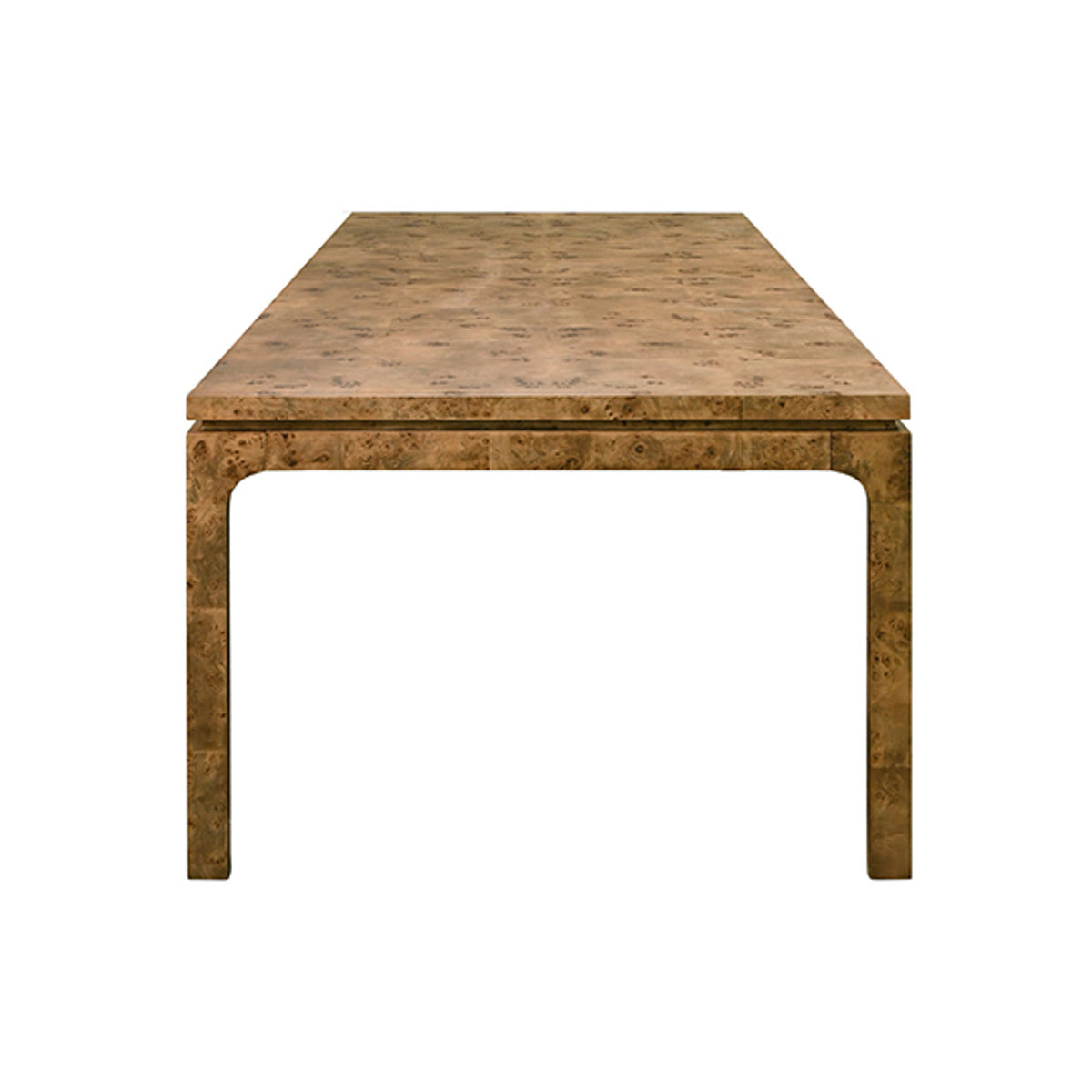 Cecilly 86" Dark Burl Wood Dining Table