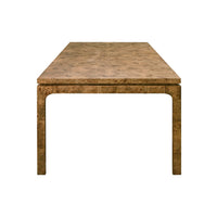 Cecilly 86" Dark Burl Wood Dining Table