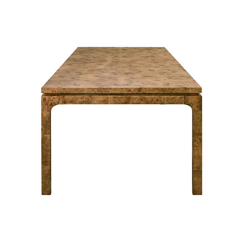 Cecilly 86" Dark Burl Wood Dining Table
