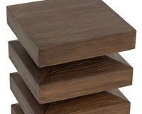 Robarts Dark Timber Concrete Accent Table - Indoor/Outdoor