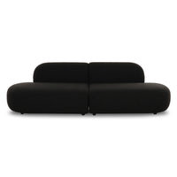 Sofie 94" Black Performance Boucle Sectional Sofa - Luxury Living Collection