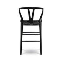 Akito Black Rope & Wood Counter Stool