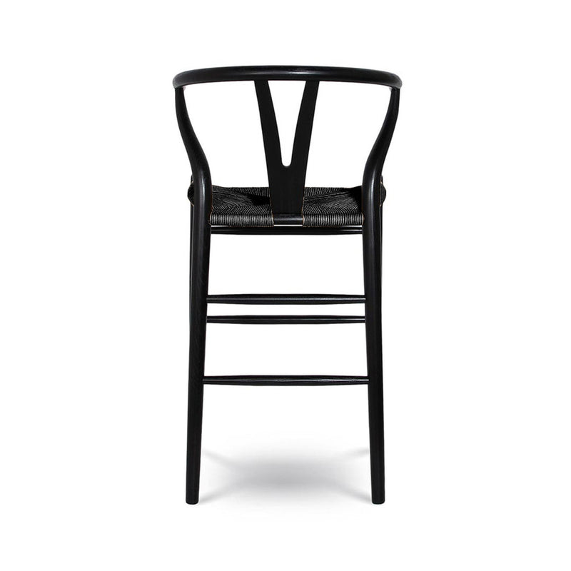 Akito Black Rope & Wood Counter Stool