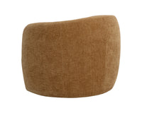 Mircea Butterscotch Plush Upholstered Curved Accent Chair
