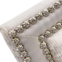 Baron Pale Grey Velvet Armchair with Burnished Silver Legs
