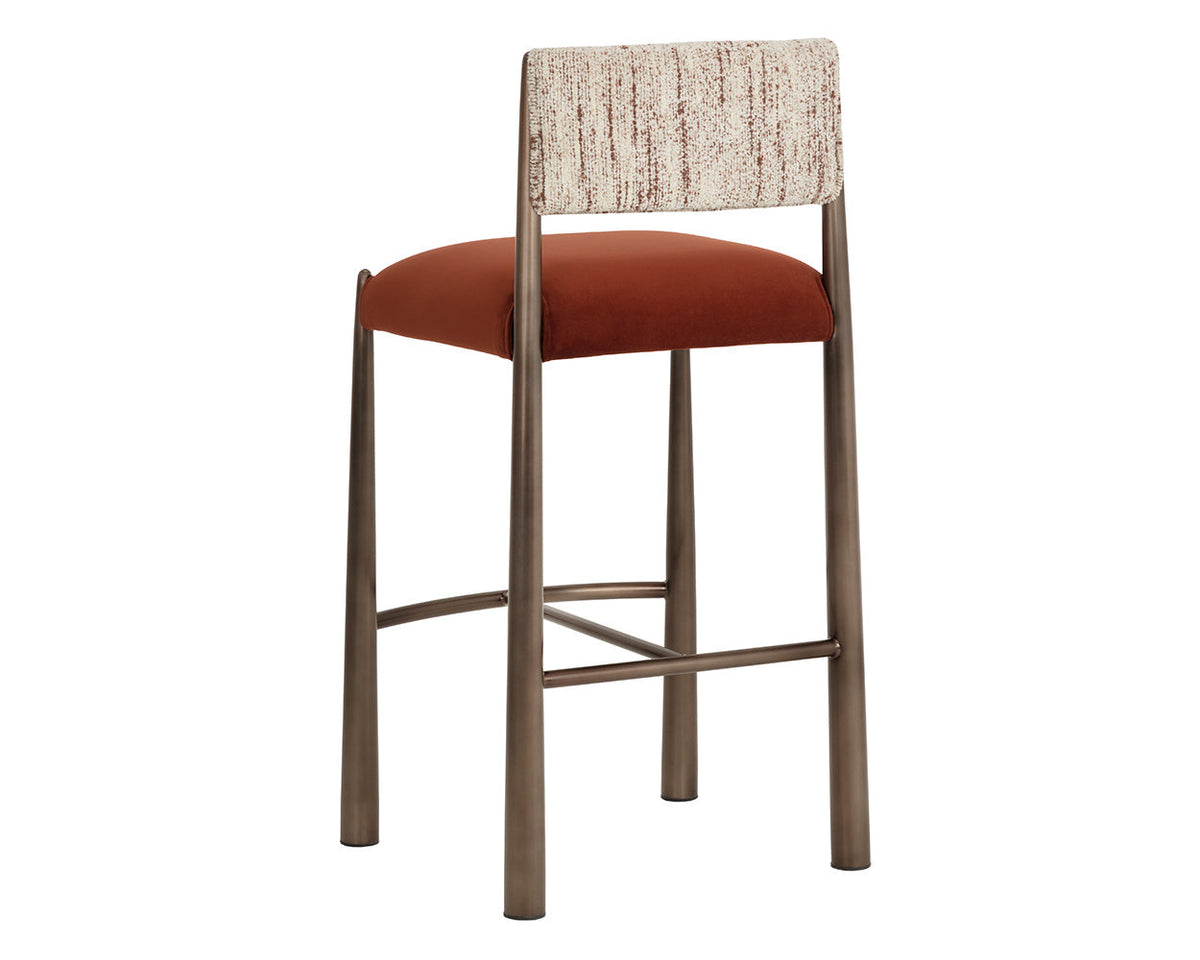 Bayard Two-Tone & Dark Bronze Bar Stool