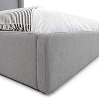 Casy Modern Grey Fabric Bed