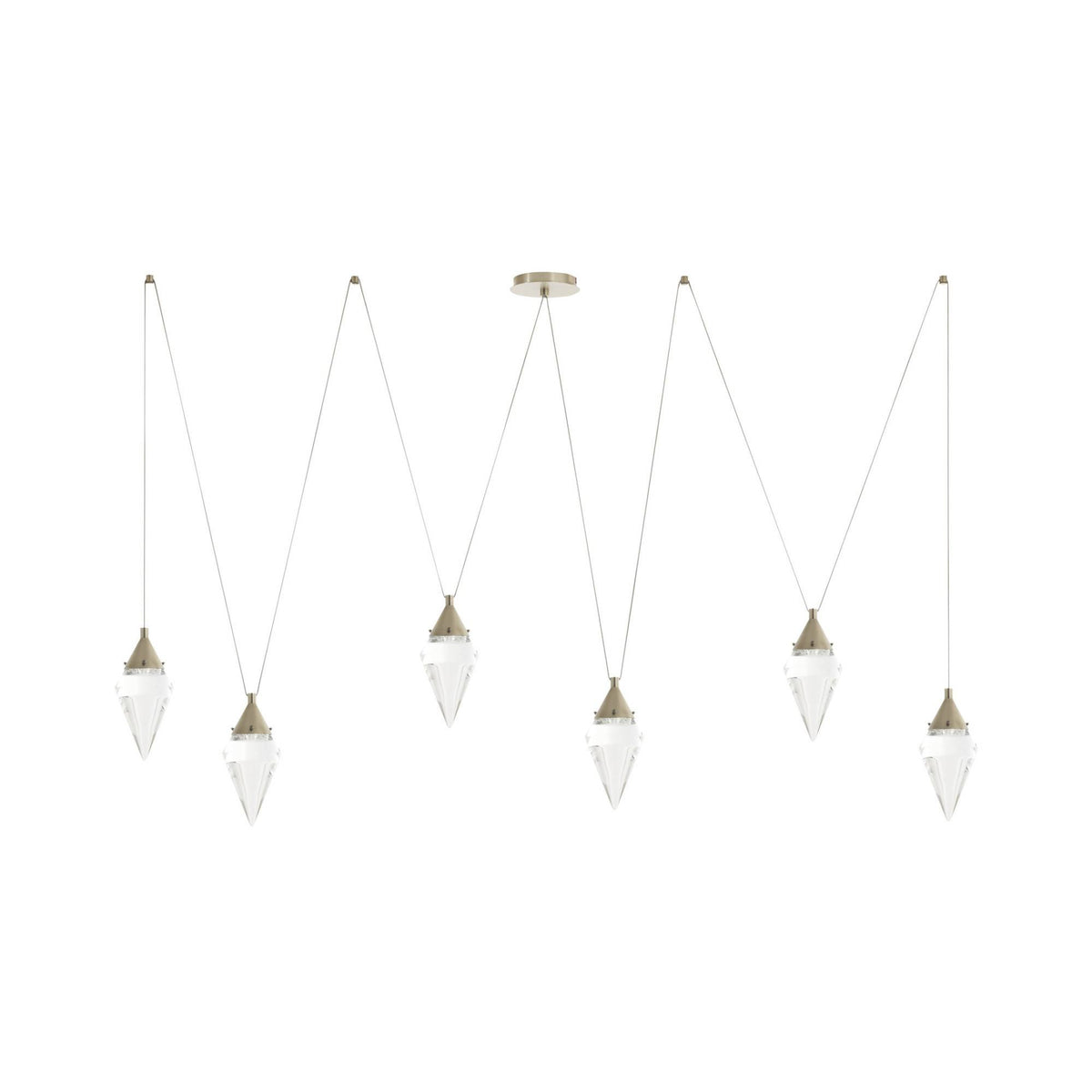 Berkley 82" Crystal & Vintage Silver Multi-Drop Chandelier