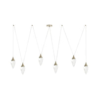 Berkley 82" Crystal & Vintage Silver Multi-Drop Chandelier