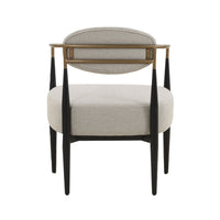 Carnaby Modern Beige Fabric, Black & Gold Dining Chair