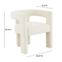 Sloane Cream Performance Velvet Chair