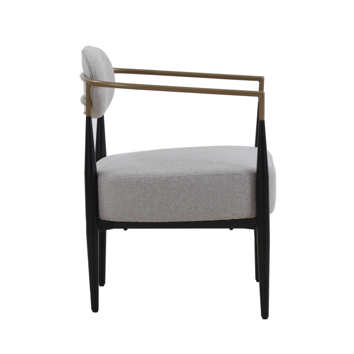 Carnaby Modern Grey & Gold Dining Chair