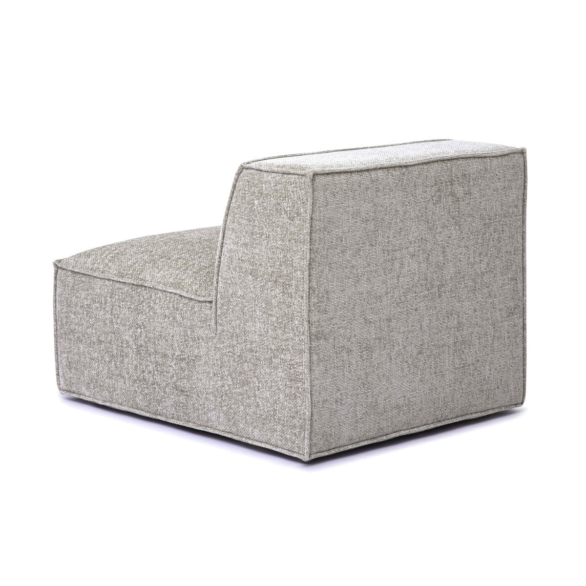 Mindy Taupe Chenille Basketweave Armless Chair
