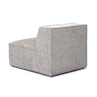 Mindy Taupe Chenille Basketweave Armless Chair