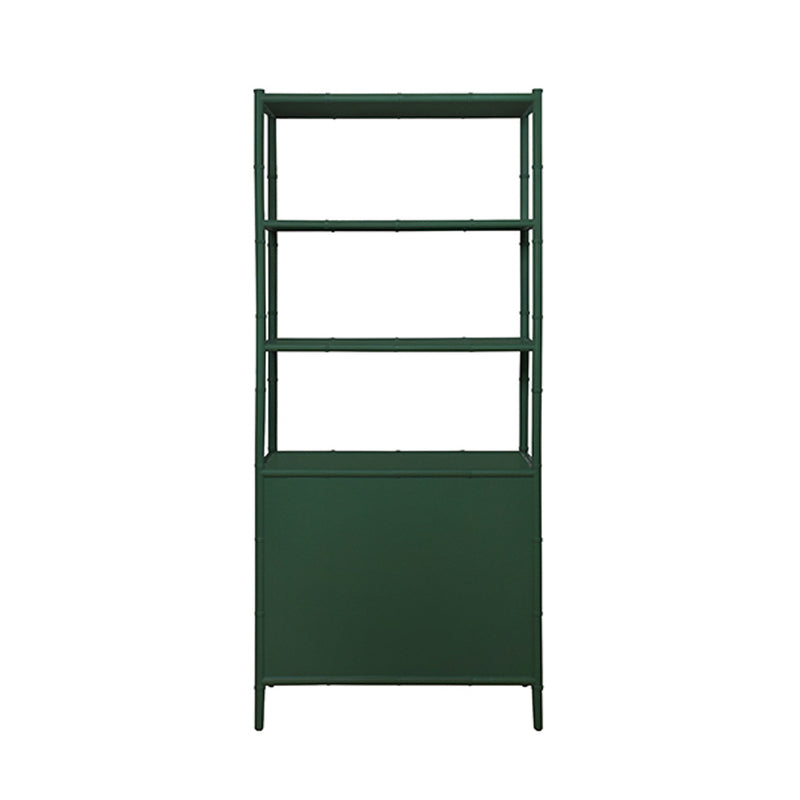 Fiona Green Grasscloth & Gold Etagere