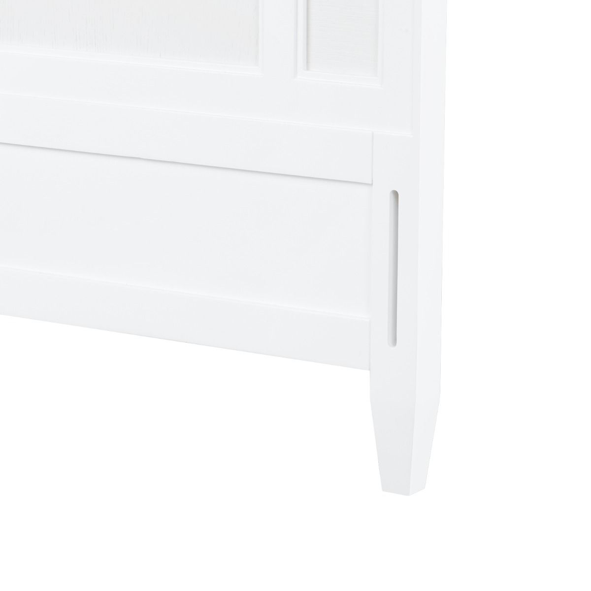 Olivia Soft White & Vanilla Lacquered Bleached Oak Bed