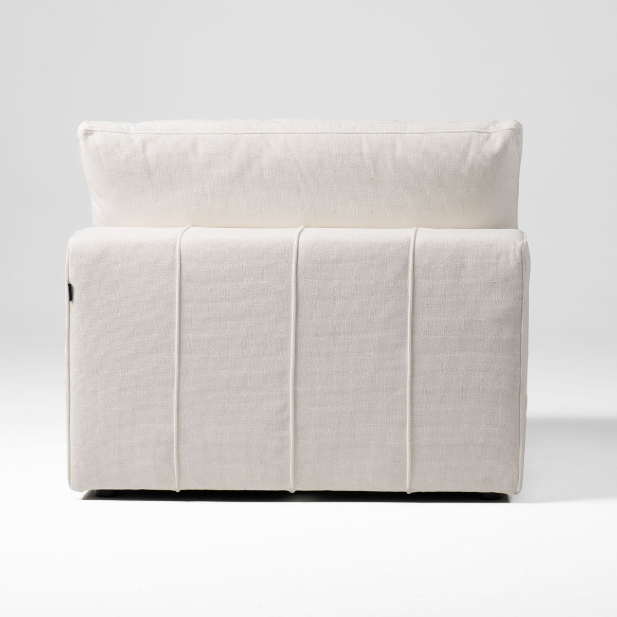 Terra Modern Off White Fabric Modular Armless Seat