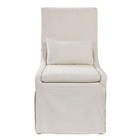 Hazel Armless Off White Linen Chair