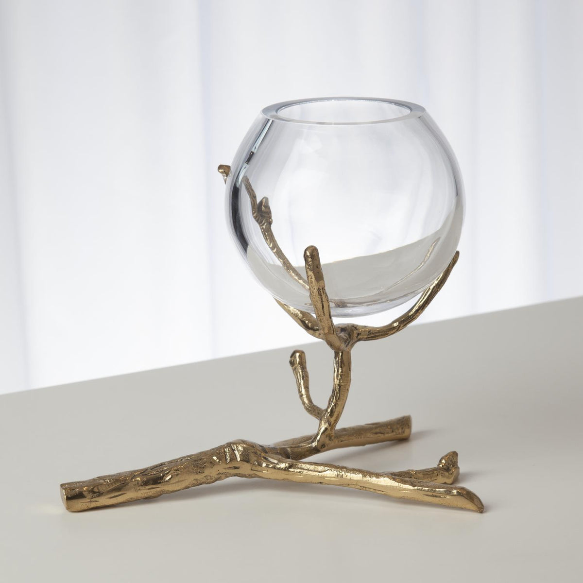 Twig Brass Vase Holder