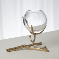 Twig Brass Vase Holder