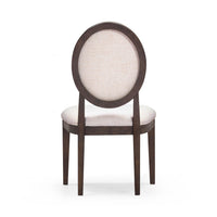 Lunaris Dark Brown and Beige Dining Chair (Set of 2)