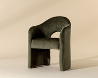 Anaya Rich Olive Upholstered Dining Armchair