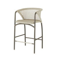 Enzo Buff Plain Weave Outdoor Bar Stool
