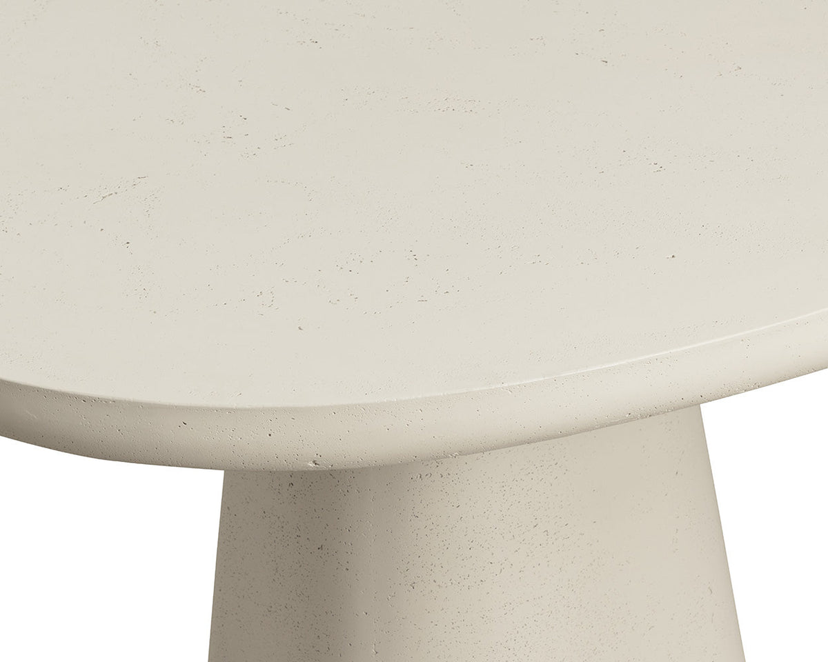 Celica 55" Sand Beige Concrete Indoor Outdoor Dining Table