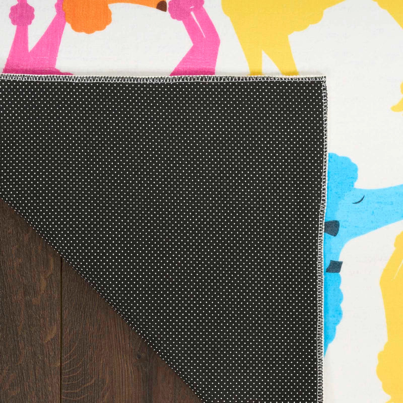Poodles Ivory Multicolour Area Rug