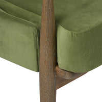 Livia Forest Green Velvet Accent Chair