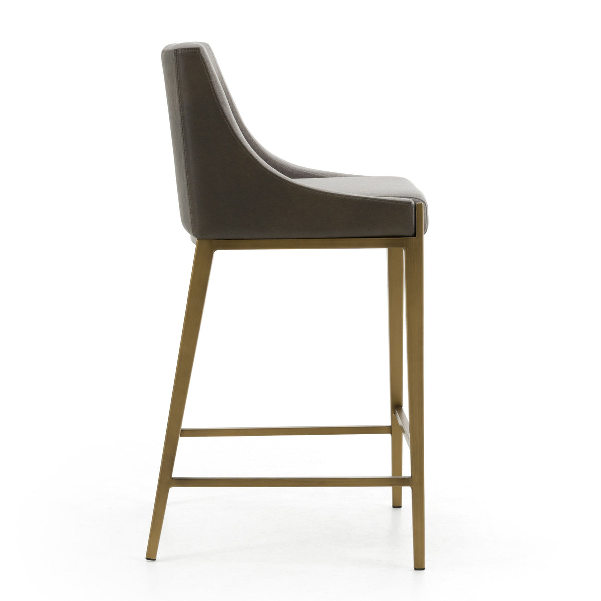 Aarya Grey & Brass Counter Stool